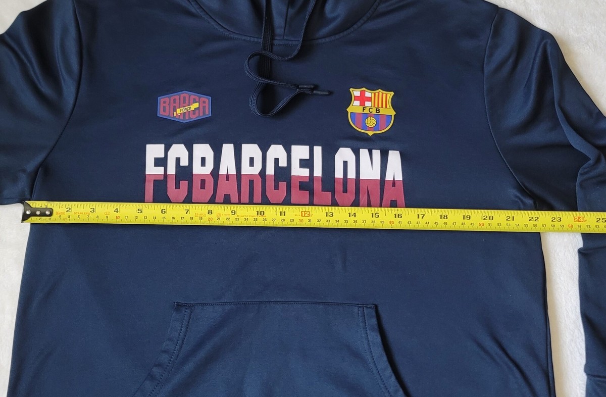 Official FC Barcelona Soccer Sweatshirt / Hoodie (Size L) - Navy 