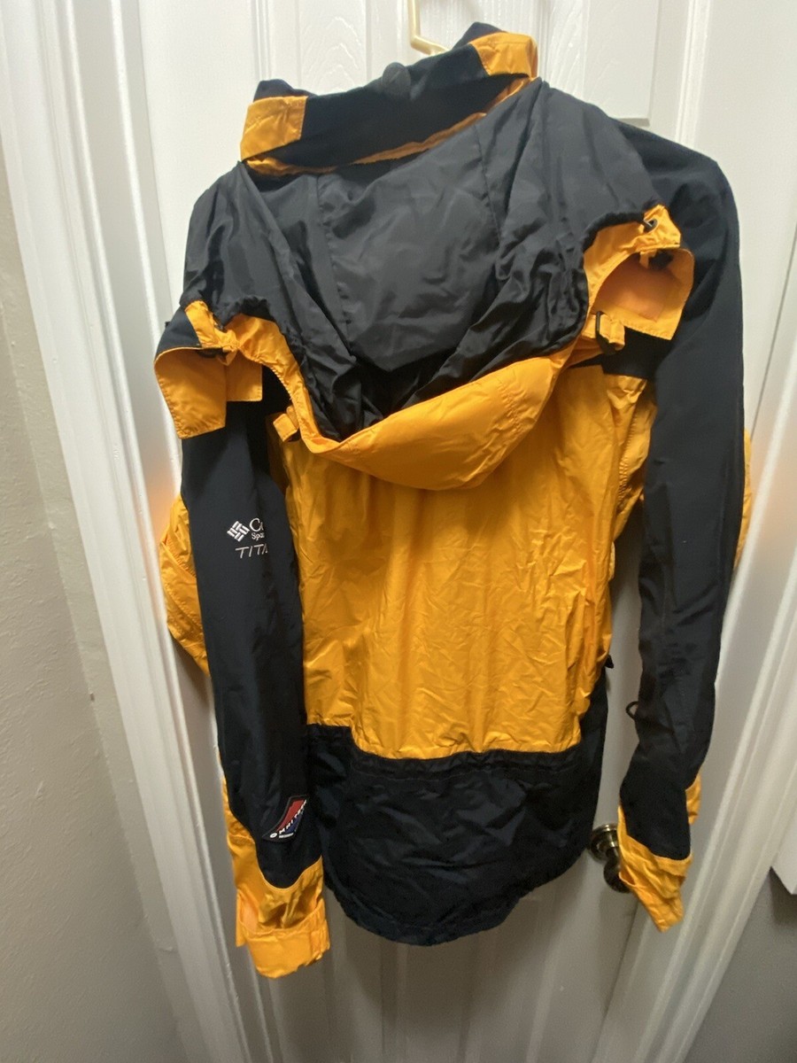 Columbia Orange/Black Jacket Titanium Omni Tech Size Medium Ski
