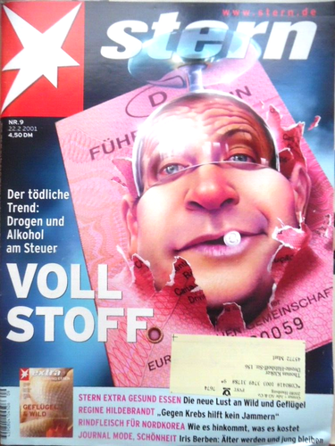 STERN 9 - 22.2. 2001  TOFF Iris Berben HERR DER RINGE U-Booot-KURSK Sigi Harreis