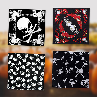 Unisex Herren Damen Bandana Gesichtsbedeckung Schweißband 100% Baumwolle Piraten Halstuch