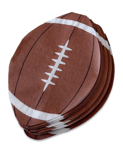 Football Party Napkins 100 Pack Disposable Football Shape Paper Napkins 5" X 7.5