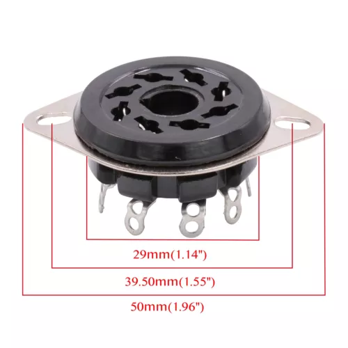 10PCS 8Pin Octal Vacuum Tube Socket For 6SN7 EL34 274B 6L6 KT88 Chassis Mount - Picture 3 of 17
