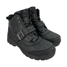 Mountain Gear Boots Mens Size 9 Leather Upper Black Winter Hiking Trail Outdoor