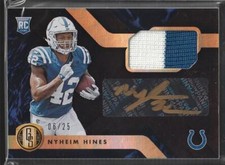 Nyheim Hines #6/25 SSP Auto 2018 Gold Standard #226  Bills  -  Bud