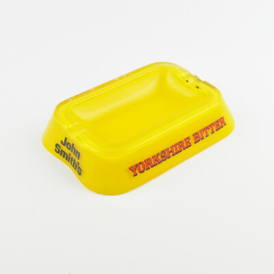 Aschenbecher - Yorkshire Bitter - John Smith's - Glas - gelb - Vintage Ashtray