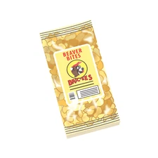 Bric-ee's Beaver Bites Snack - Custom Printed - Minifg - 1x2 Tile - Brick City