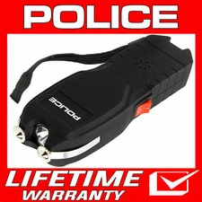 POLICE Stun Gun 2101 700 BV Rechargeable LED Flashlight Siren Alarm