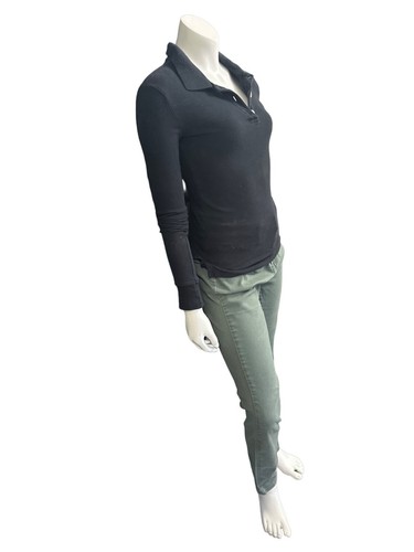 Black Long Sleeve Girls Shirt Size 12 Fitted All Cotton Aeropostale Made in NYC - Picture 8 of 8