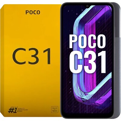 Xiaomi Poco C31 4G Black 64GB + 4GB Dual-SIM Factory Unlocked GSM NEW