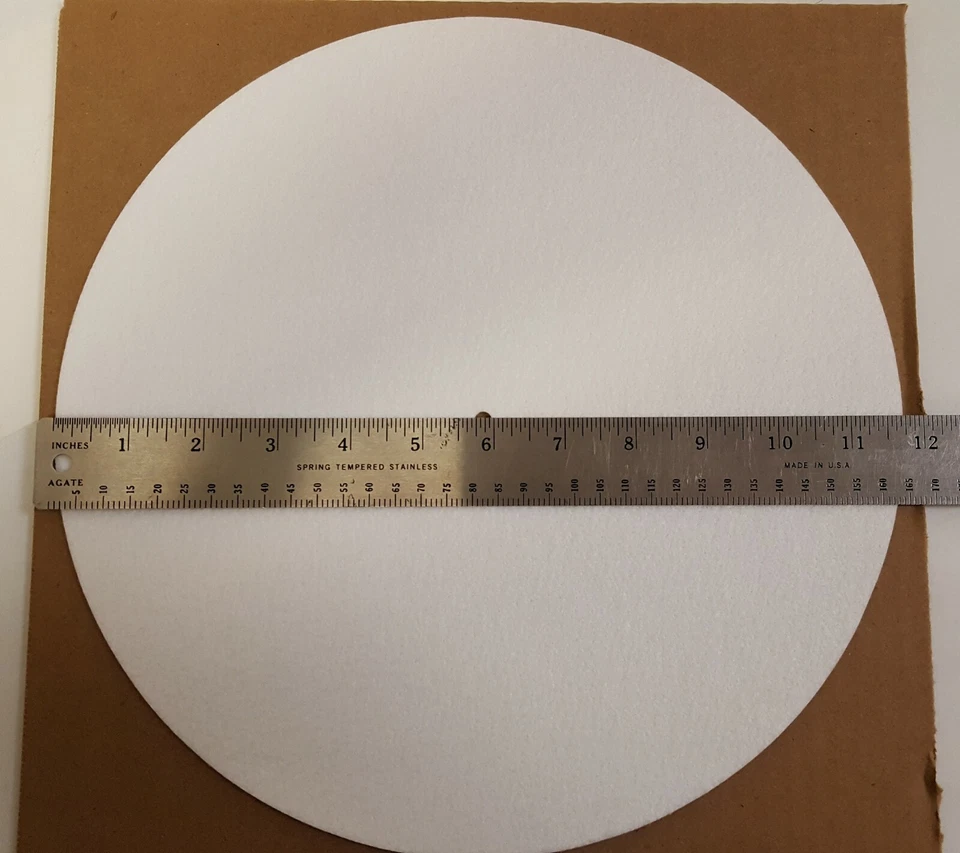 2x White Felt 3mil Slipmat 12" Vinyl NEW!! Technics/any Turntable DJ Platter Mat - Image 3 of 3