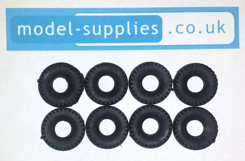 Dinky 20mm Reproduction Black Square Tread Tyres Dinky Supertoy Trucks etc - Image 4 of 4