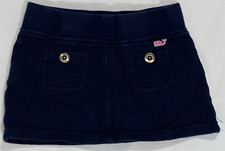Vineyard Vines girl  s blue skirt with embroidered logo pink whale sz 2T