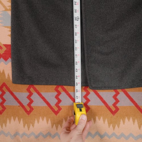 Ultissimo Vintage Men's Gray 100% Cashmere Bench Needle Hand Tailored Coat 44 - Picture 14 of 23