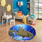 3D Jellyfish Turtle ZHUB2685 Game Non Slip Rug Mat Photo Carpet Ann