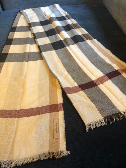 burberry silk and wool scarf