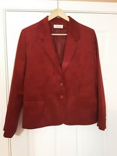 Vintage Adolph Schuman For Lilli Ann Ultrasuede Blazer Red 1970's M