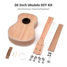 26" Tenor Ukulele DIY Build Kit w/ Strings Pegs Hawaiian Uke Set
