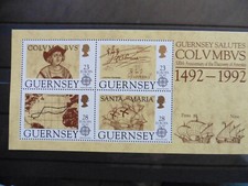 Europa Cept 1992; Guernsey; Entdeckung Amerika; Block; postfrisch**; s. Scan