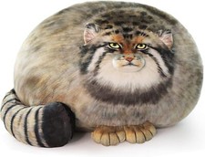 Steppe Cat Plush, Cat Stuffed Animal 35Cm/14Inch, Pallas Cat Plush Pillow, Cu...