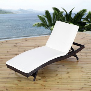 Outsunny Gartenliege Polyrattan Rattanliege Sonnenliege ...