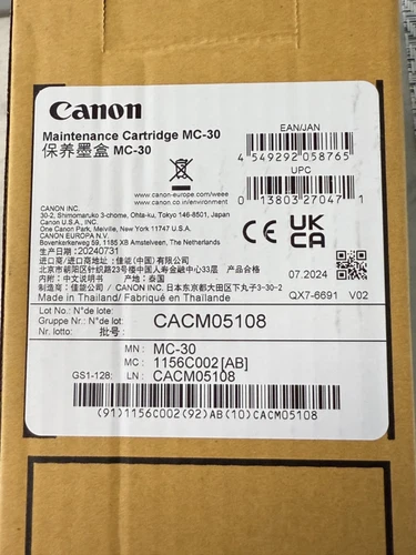 Canon MC-30 Maintenance Cartridge OEM New Free  Shipping! Pro 2000 4000 6000