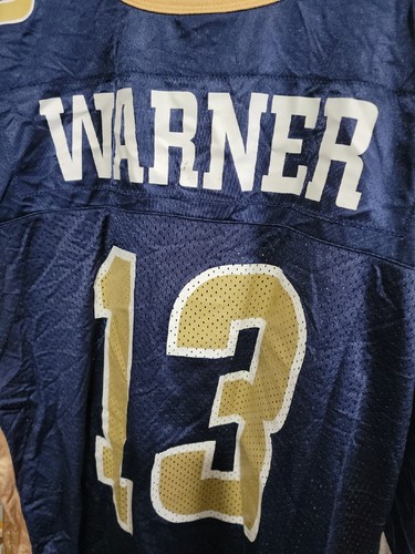 Kurt Warner Jersey XXL Blue Nike T Shirt St. Louis Rams Los Angeles Rams 13 - Picture 4 of 4