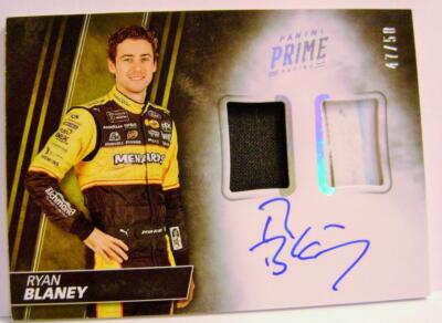 RYAN BLANEY /50 AUTO RELIC NASCAR PANINI PRIME RACING 2018 RARE