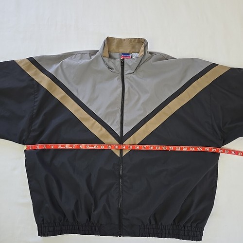 Vintage Champion Windbreaker Full Zip Jacket Color Block Chevron Mens XL 90s y2k - Picture 12 of 16