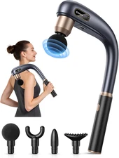 Handheld Muscle Massager with Handle for Back Neck Shoulder Full Body Pain