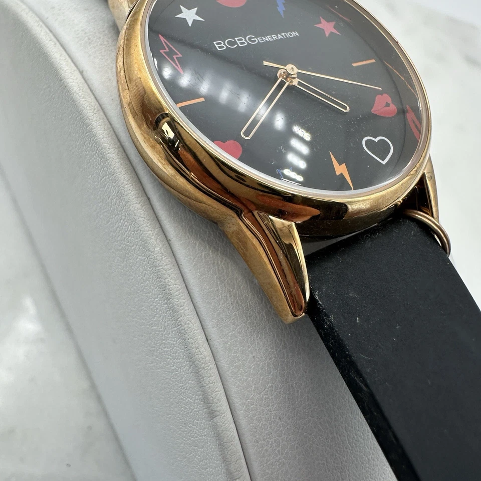 Women's BCBGeneration Rose Gold Tone Black Silicon Band BCBG Watch GN50926003 - Image 4 of 4