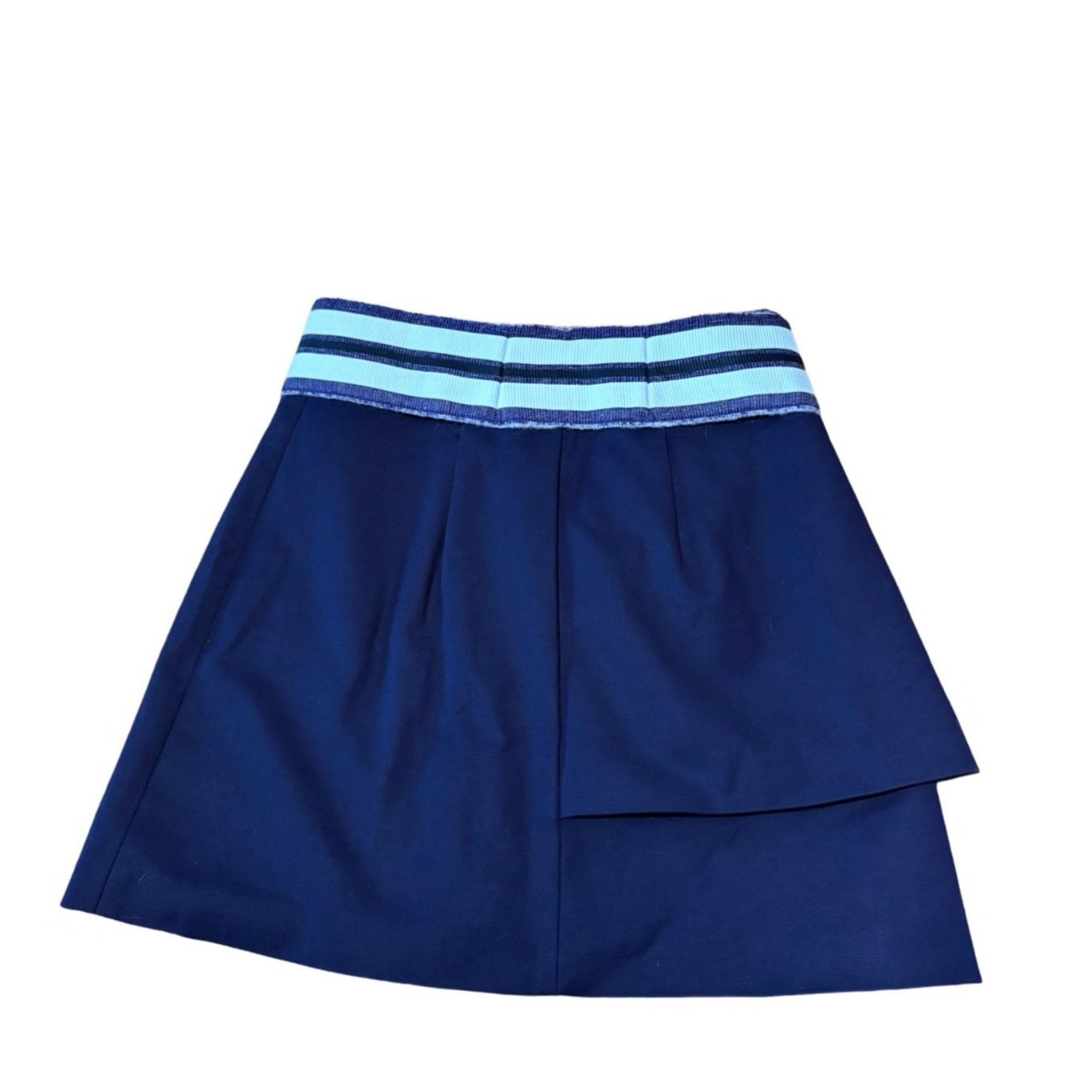 Kenzo striped asymmetrical mini skirt with waist detail
