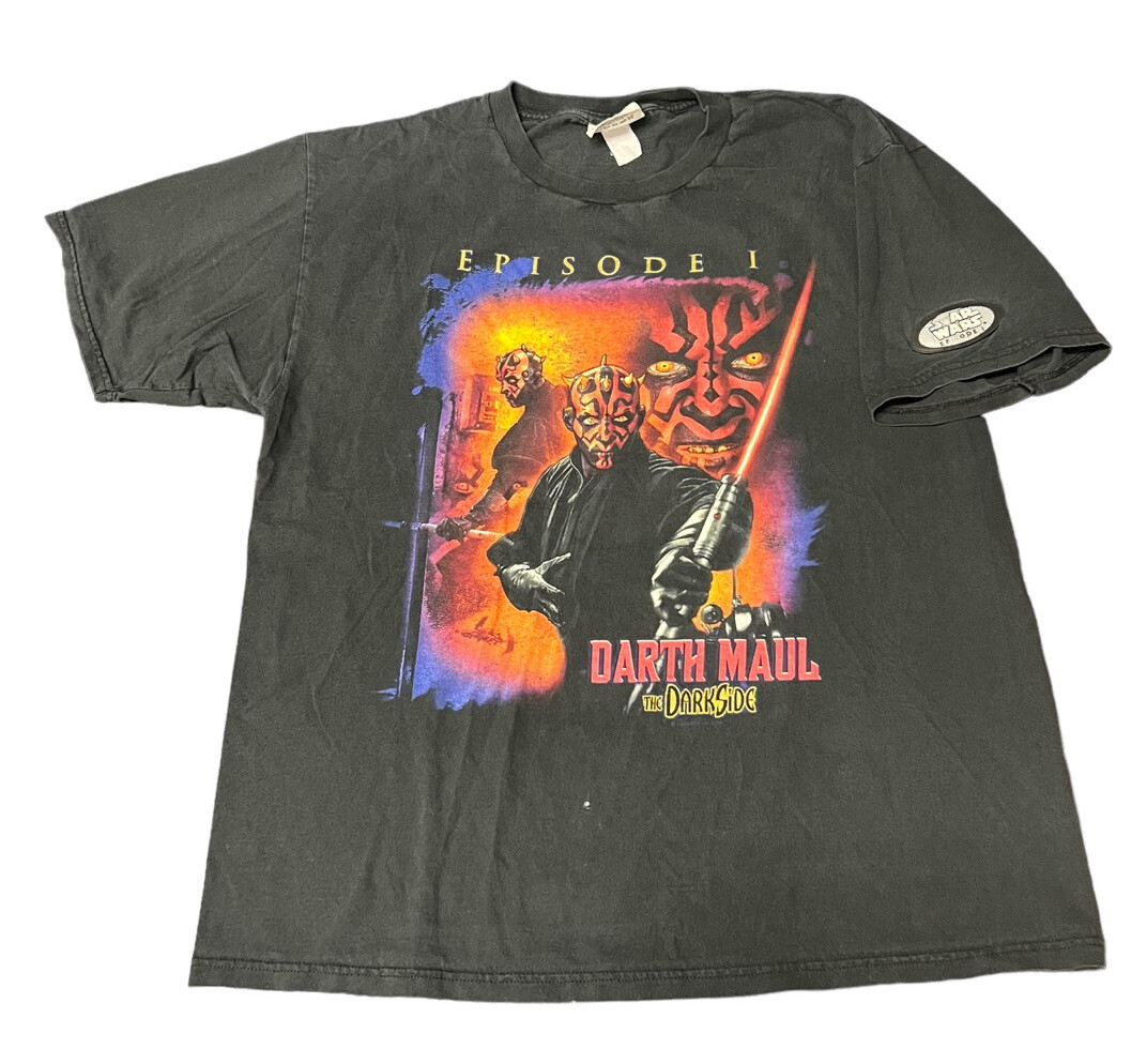 Vintage 90s Lee Sport Star Wars: Episode I Darth Maul Shirt Size 