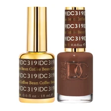 DND DC Soak Off Gel Polish + Matching Nail Lacquer - Coffee Bean #319