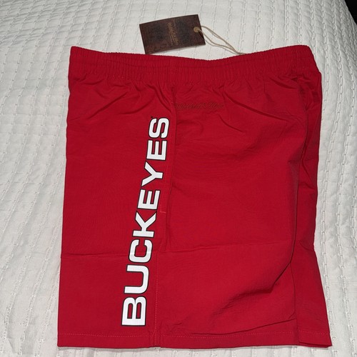 Mitchell & Ness Mens NCAA Ohio State Buckeyes Game Day Shorts NWT S Athleisure - Picture 5 of 5