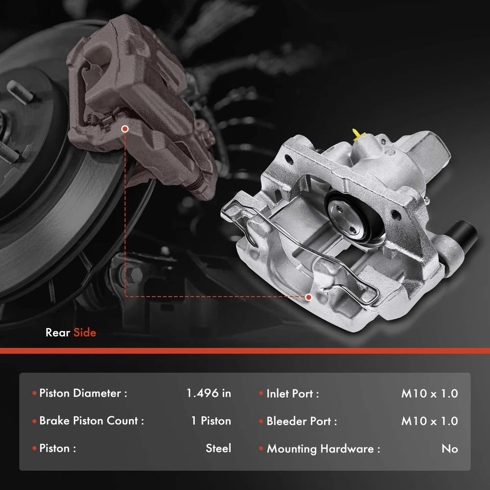 Par trasero (2) pinza de freno de disco con soporte para Mazda 3 2004-2008 C30 C70 S40 V50 Foto 2 de 4