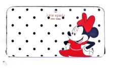 Kate Spade Disney Minnie Large Zip Around Wallet NWT