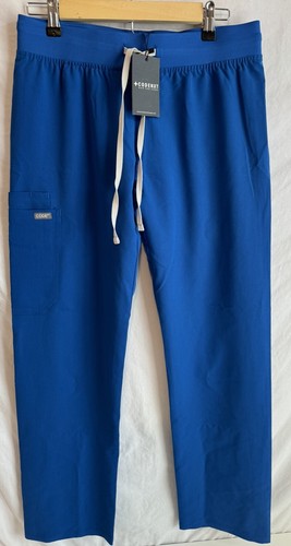 CODENXT Run The Code Woman’s Size Small Blue Scrubs Pants Drawstrings Stretch - Picture 2 of 7