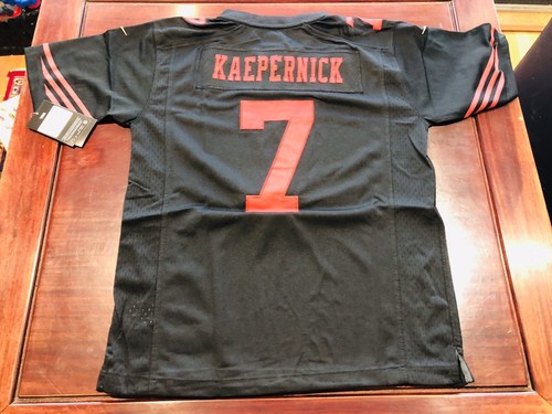 Nike On Field NFL SF 49ers Colin Kaepernick Blk Jersey Stitch Youth Size XLarge - Picture 3 of 9