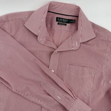 Lauren Ralph Lauren Mens Classic Fit Stretch Stripe Dress Shirt 16 32/33
