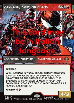 MTG CARNAGE, CRIMSON CHAOS 227 EXC - CARNAGE, CAOS CREMISI - SPM X