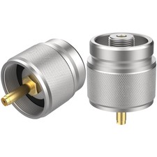 2 Pcs Camping Stove Adapter 1Lb Propane Small Tank to Butane Adapter