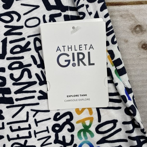 Athleta Girl Explore Tank Top L 12 Pride Hope Inspiration Love Affirmations NWT - Picture 4 of 10