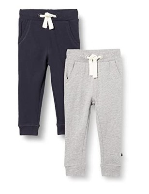 MAGIC KIDS WEAR Jogginghose Kinder Baby Baumwolle 2er Set Dark Navy Grau 98