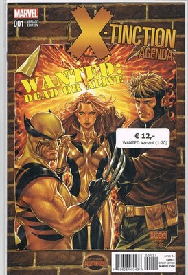 X-TINCTION AGENDA #1 VARIANT WANTED VAR (1:20) MARVEL COMICS