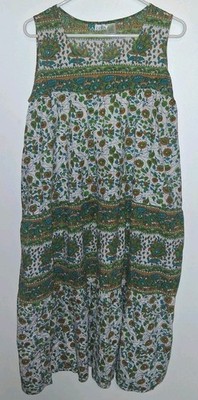 La Cera Dress Tiered  Sleeveless muumuu Patio Dress Sz M India