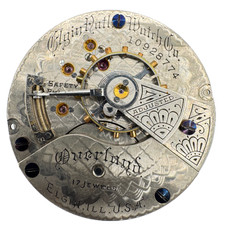Antique 18s 1904 Elgin Overland 17 Jewel Mechanical Pocket Watch Movement 279