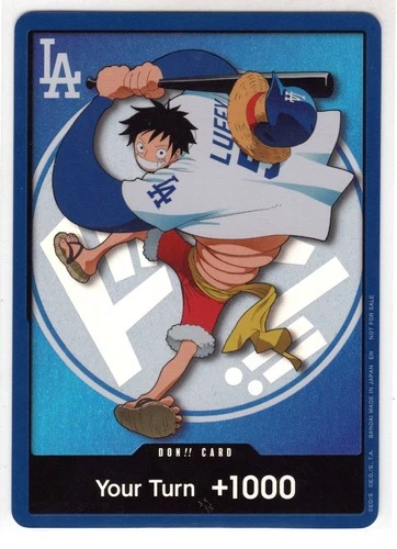 2026 One Piece Los Angeles Dodgers Monkey D. Luffy Don Promo Card