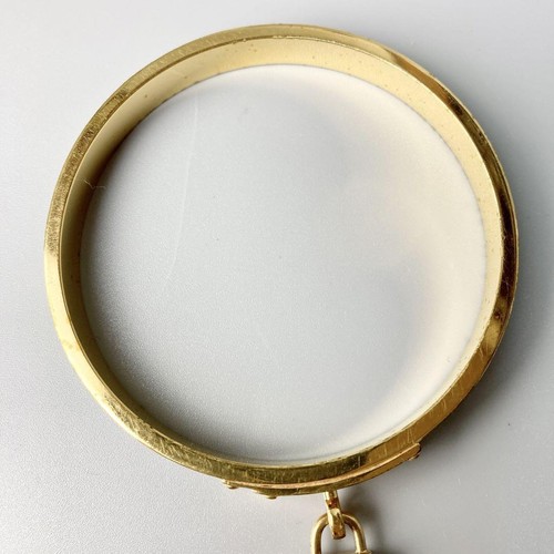 HERMES Kelly grüner Leder Armreif Armband mit Vorhängeschloss Hardware - Bild 7 von 10