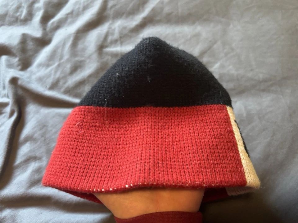 De colección Burton Snowboards Gorro Rojo Negro Invierno Esquí Sombrero Gorra Años 80 EE. UU. Lana Foto 3 de 4