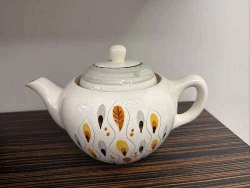 Stangl Pottery Amber Glow Tea Pot with Lid Mid Century Modern